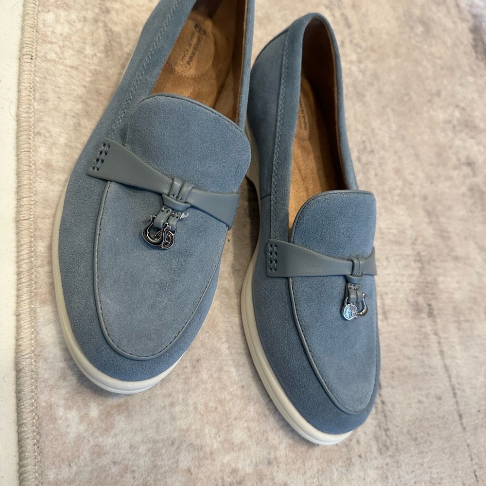 New Giani Bernini Blue Loafers